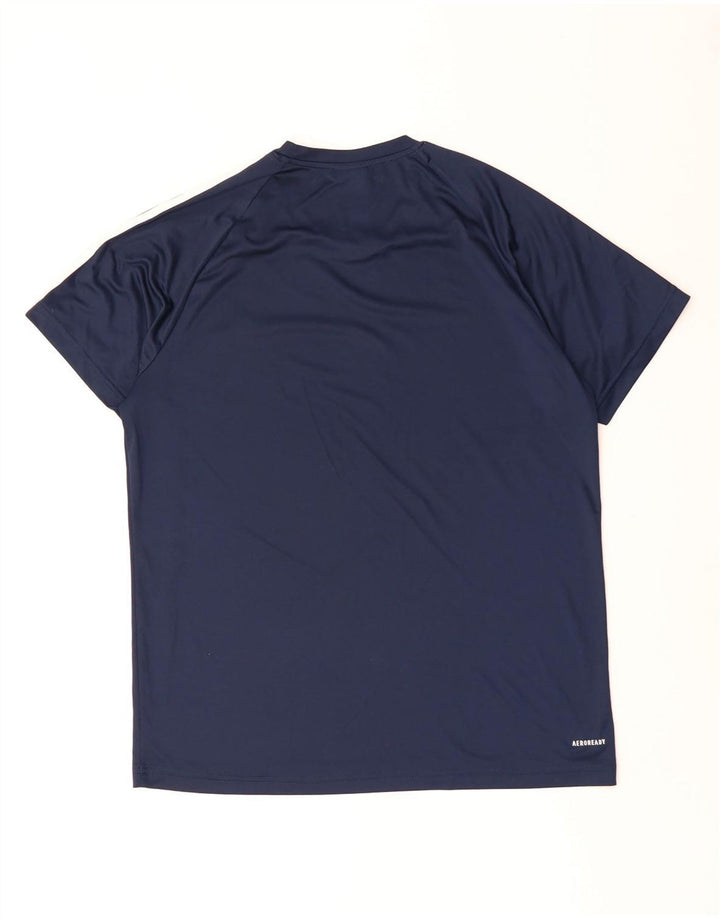 Adidas Herren Aeroready T-Shirt Top Large Marineblau Polyester