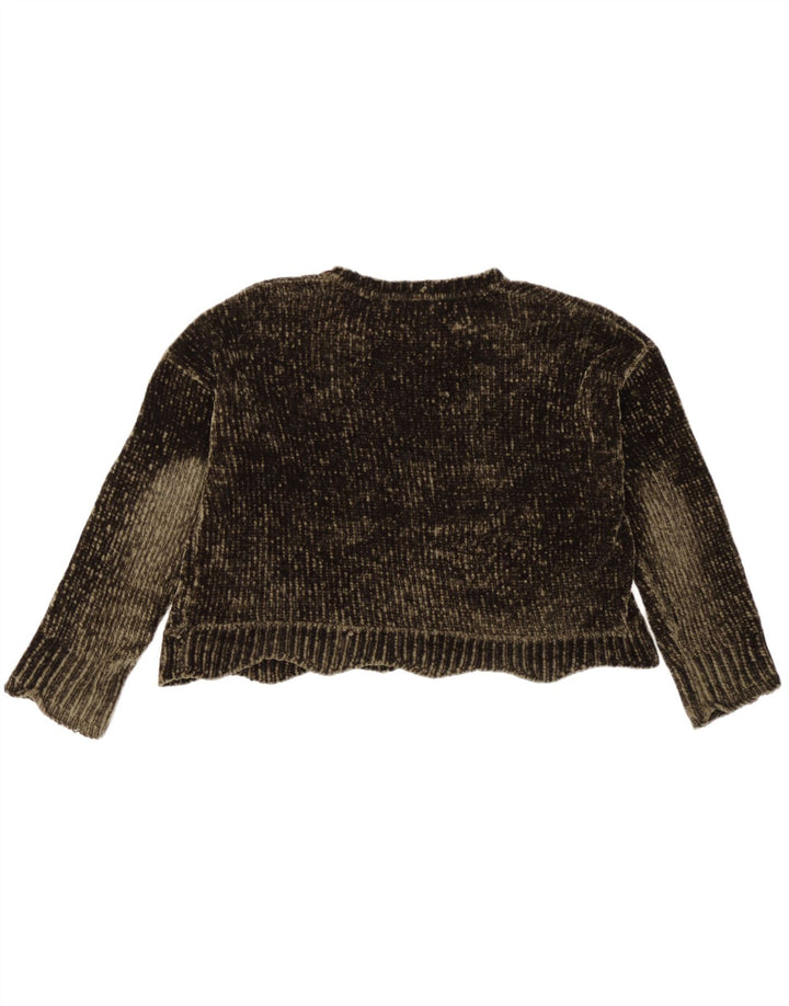 Zara Damen-Pullover, übergroß, Rundhalsausschnitt, Gr. 10, Small Khaki
