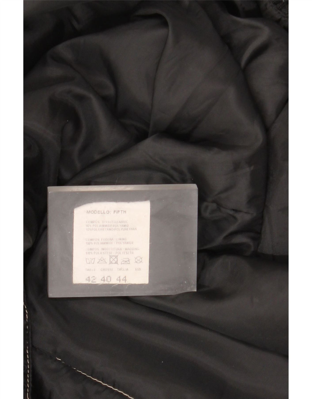 Vintage Damen Übergroße Windjacke IT 44 Mittelschwarzes Polyamid