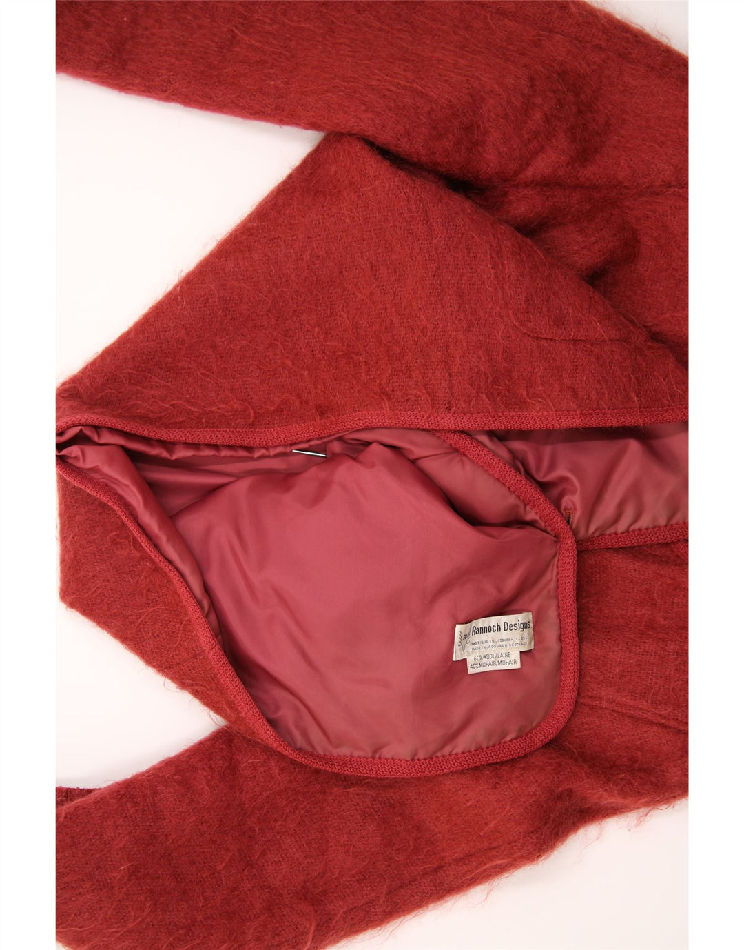 VINTAGE Womens 5 Button Blazer Jacket UK 14 Medium Red Wool Vintage Vintage and Second-Hand Vintage from Messina Hembry 
