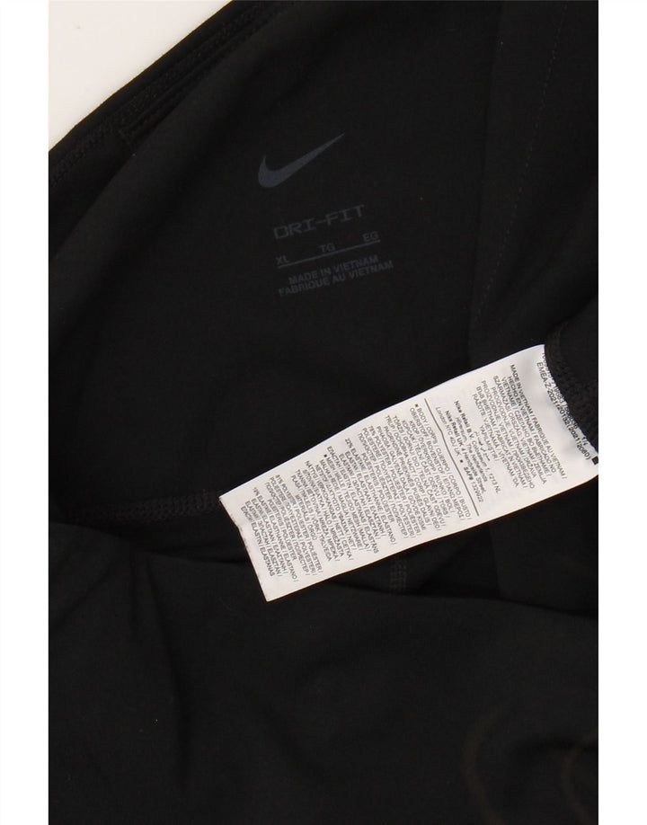 NIKE Damen Dri Fit Crop Leggings UK 18 XL Schwarz Polyester