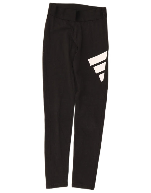 Adidas Womens Graphic Leggings UK 4/6 XS  Black