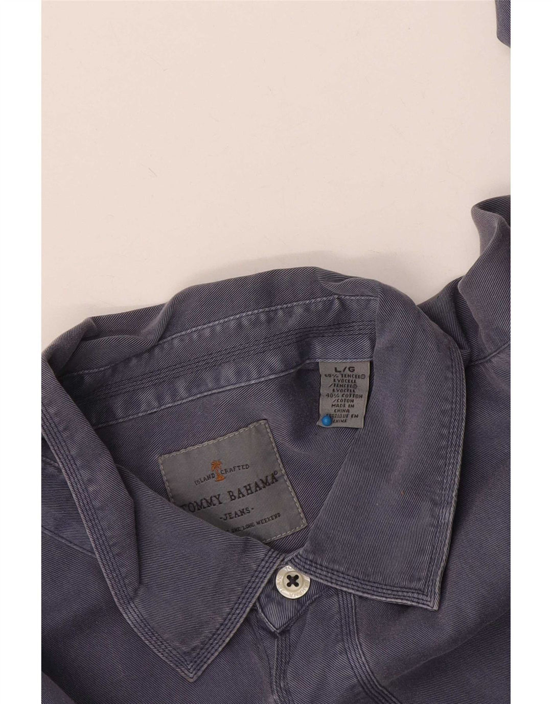 Tommy Bahama Herren-Hemd, groß, marineblau, Baumwolle