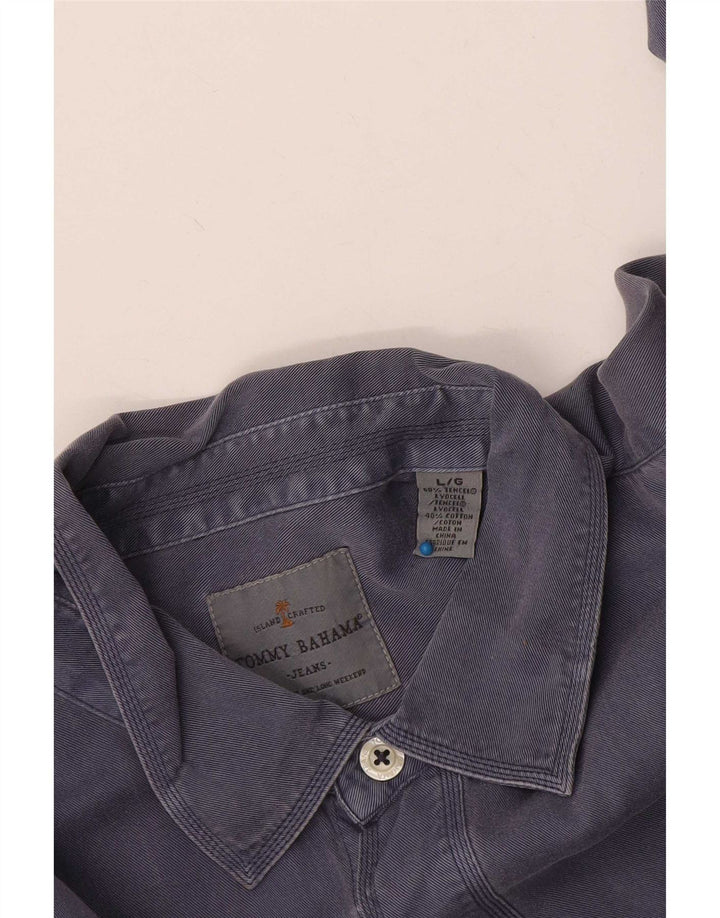 Tommy Bahama Herren-Hemd, groß, marineblau, Baumwolle