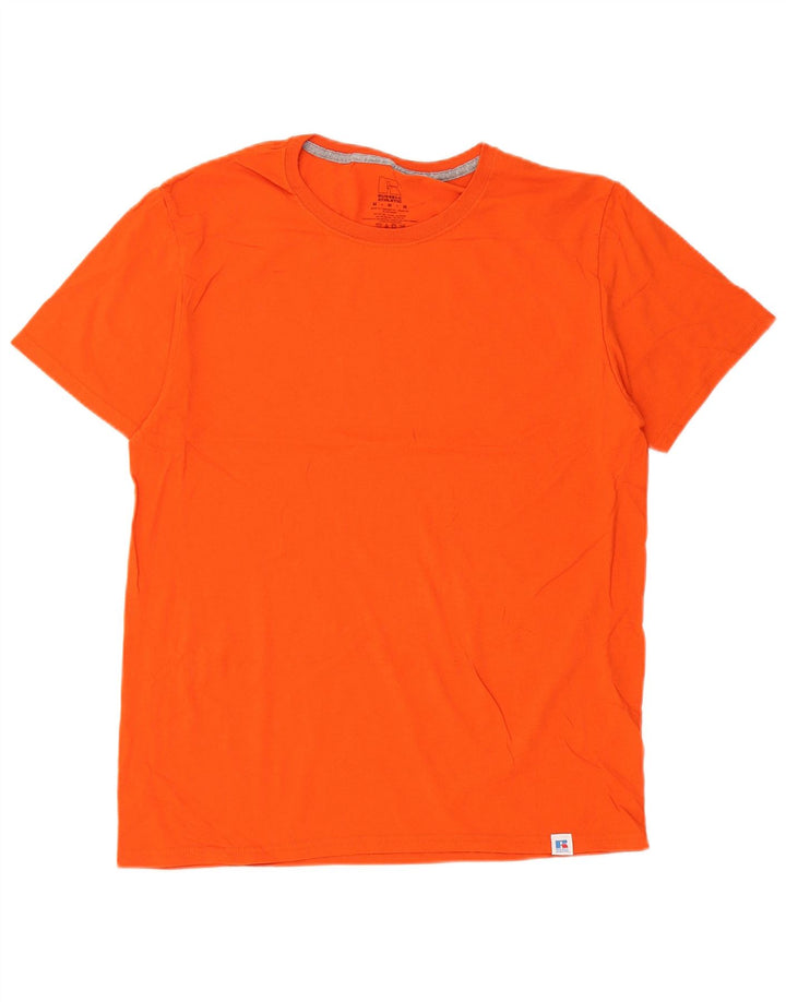 Russell Athletic Herren-T-Shirt aus mitteloranger Baumwolle