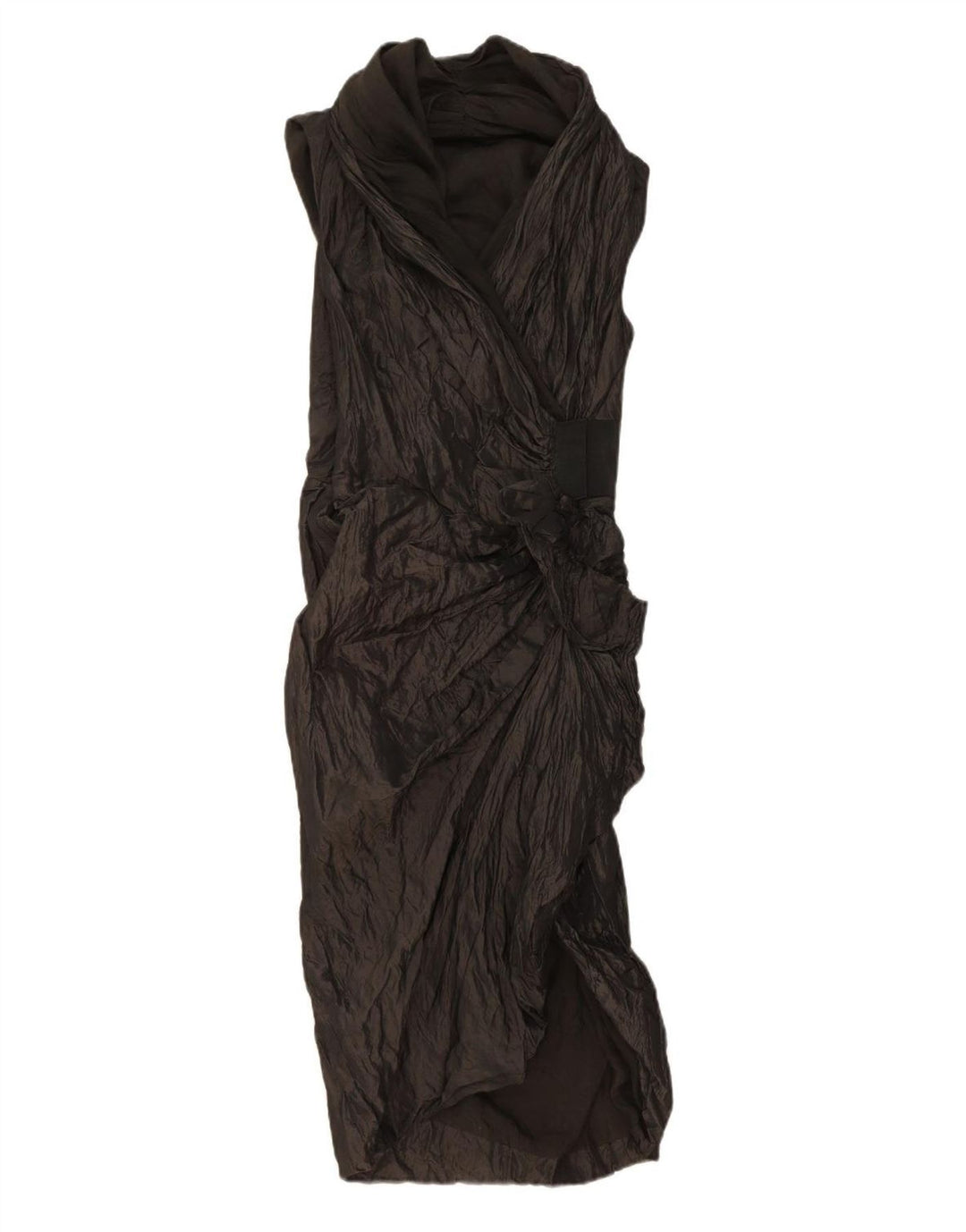 ALL SAINTS Damen Ärmelloses Wickelkleid UK 10 Small Schwarz