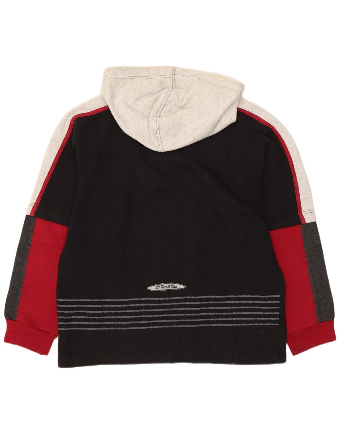 Lotto Herren Kapuzenpullover UK 38/40 Mittelschwarzes Colourblock-Polyester