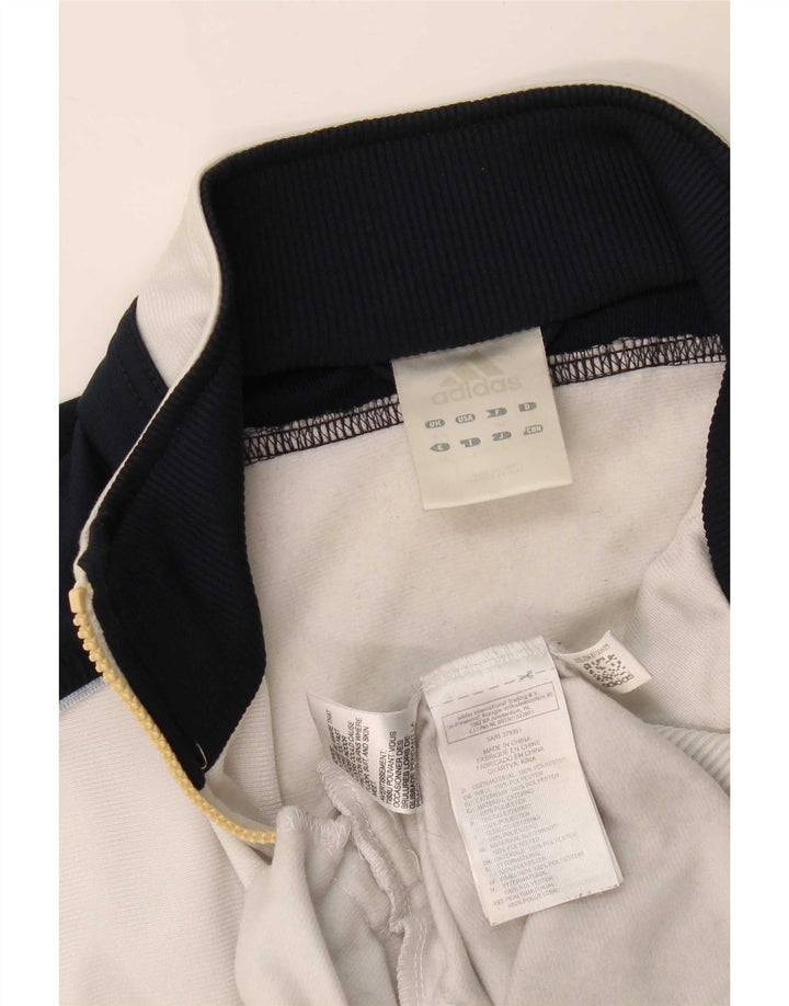 Adidas Herren-Trainingsanzug-Oberteil, Jacke, klein, weiß, Farbblock-Polyester