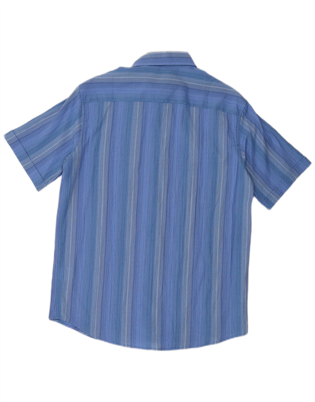 Angelo Litrico Herren-Kurzarmhemd, Größe 39/40, mittelblau gestreift