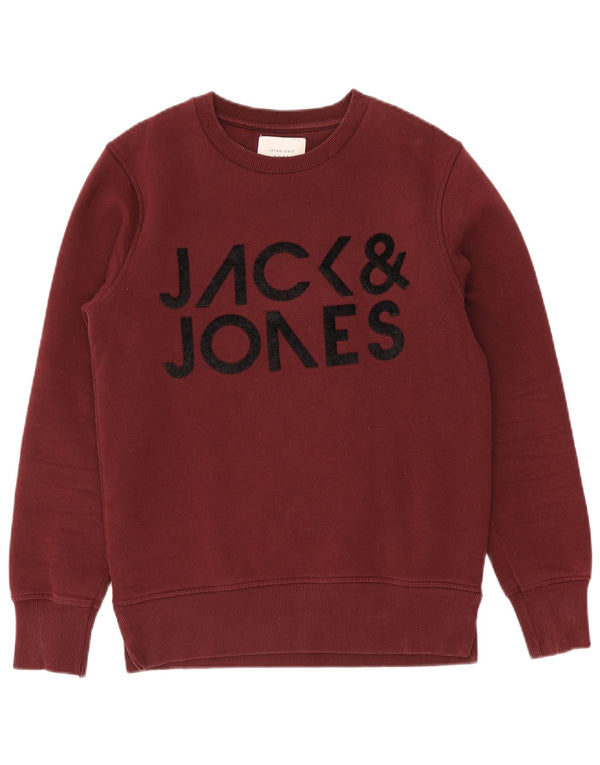 Jack & Jones Herren-Sweatshirt mit Grafik, Größe S, Burgunderrot, Baumwolle