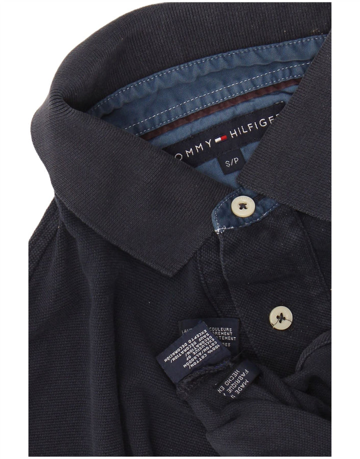 TOMMY HILFIGER Herren Poloshirt Small Marineblau Baumwolle