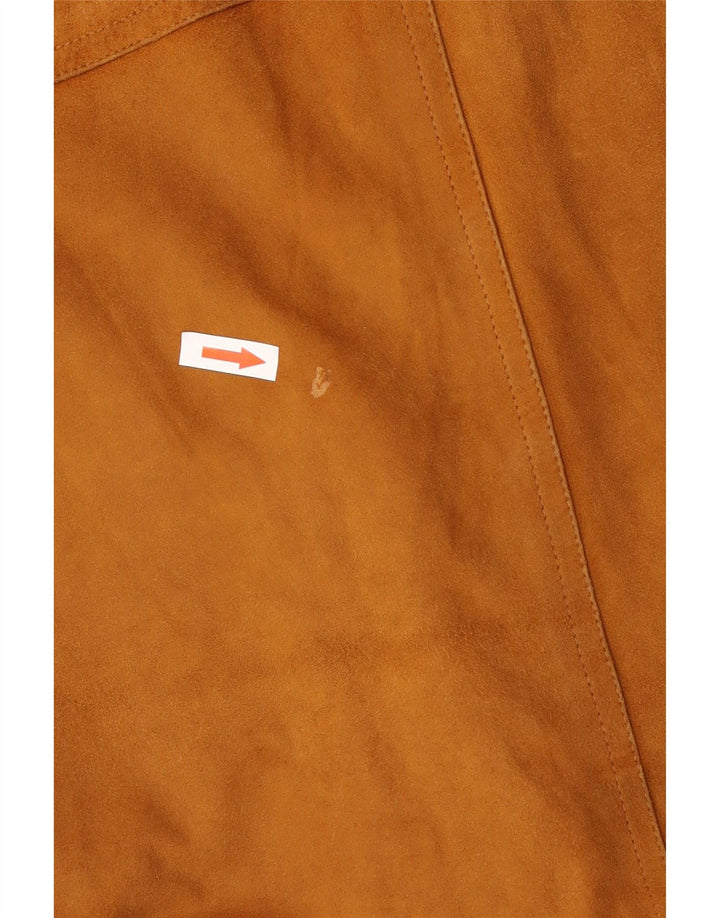 VINTAGE Herren Wildleder Bomberjacke UK 42 XL Beige