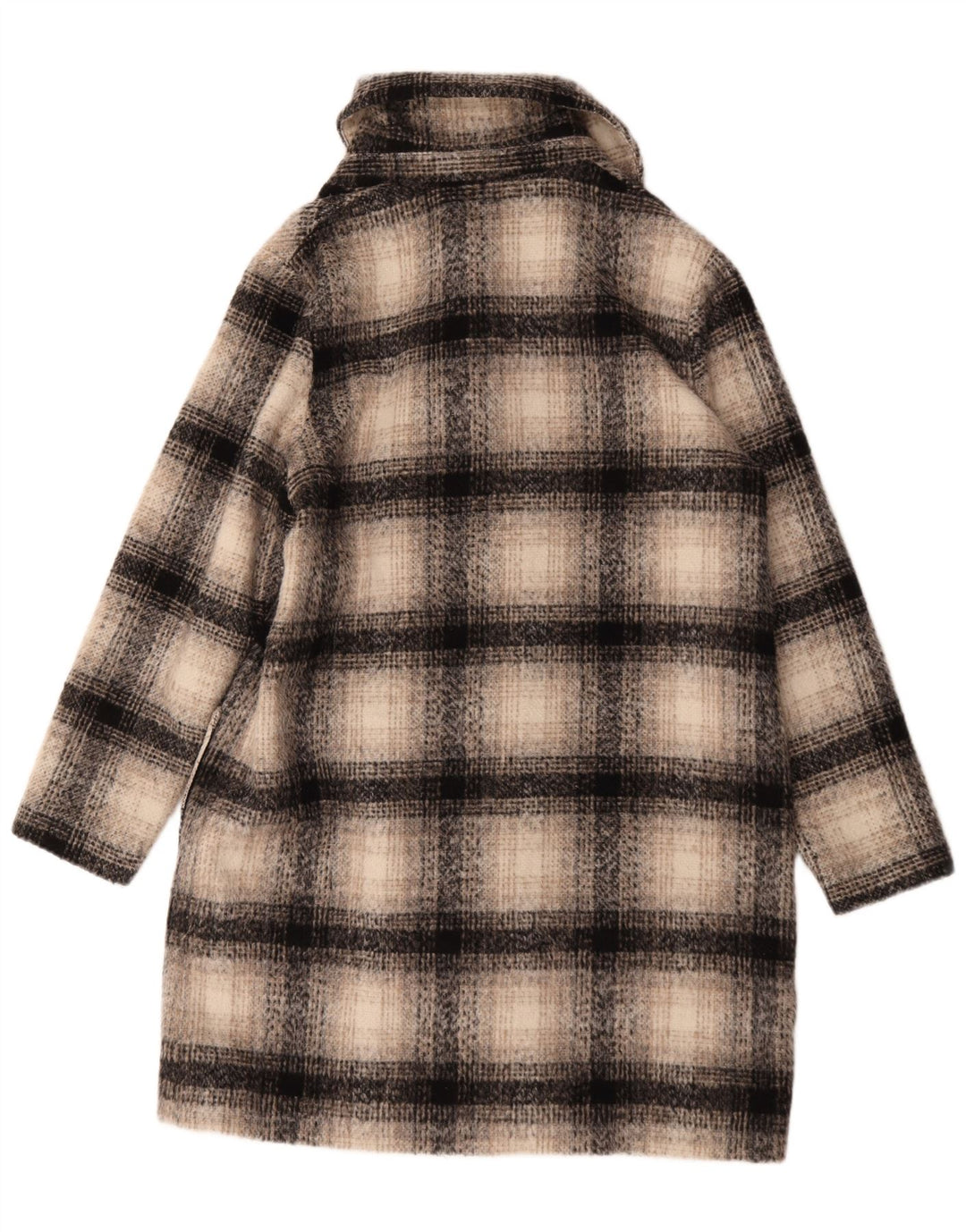 Marks & Spencer Damen Zweireihiger Mantel UK 16 Large Beige Check