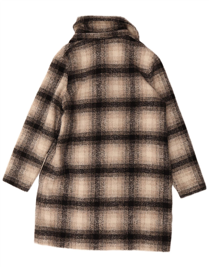 Marks & Spencer Damen Zweireihiger Mantel UK 16 Large Beige Check