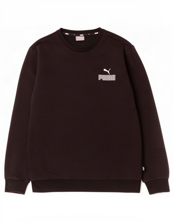 Puma Herren Grafik-Sweatshirt-Pullover aus mittelschwarzer Baumwolle