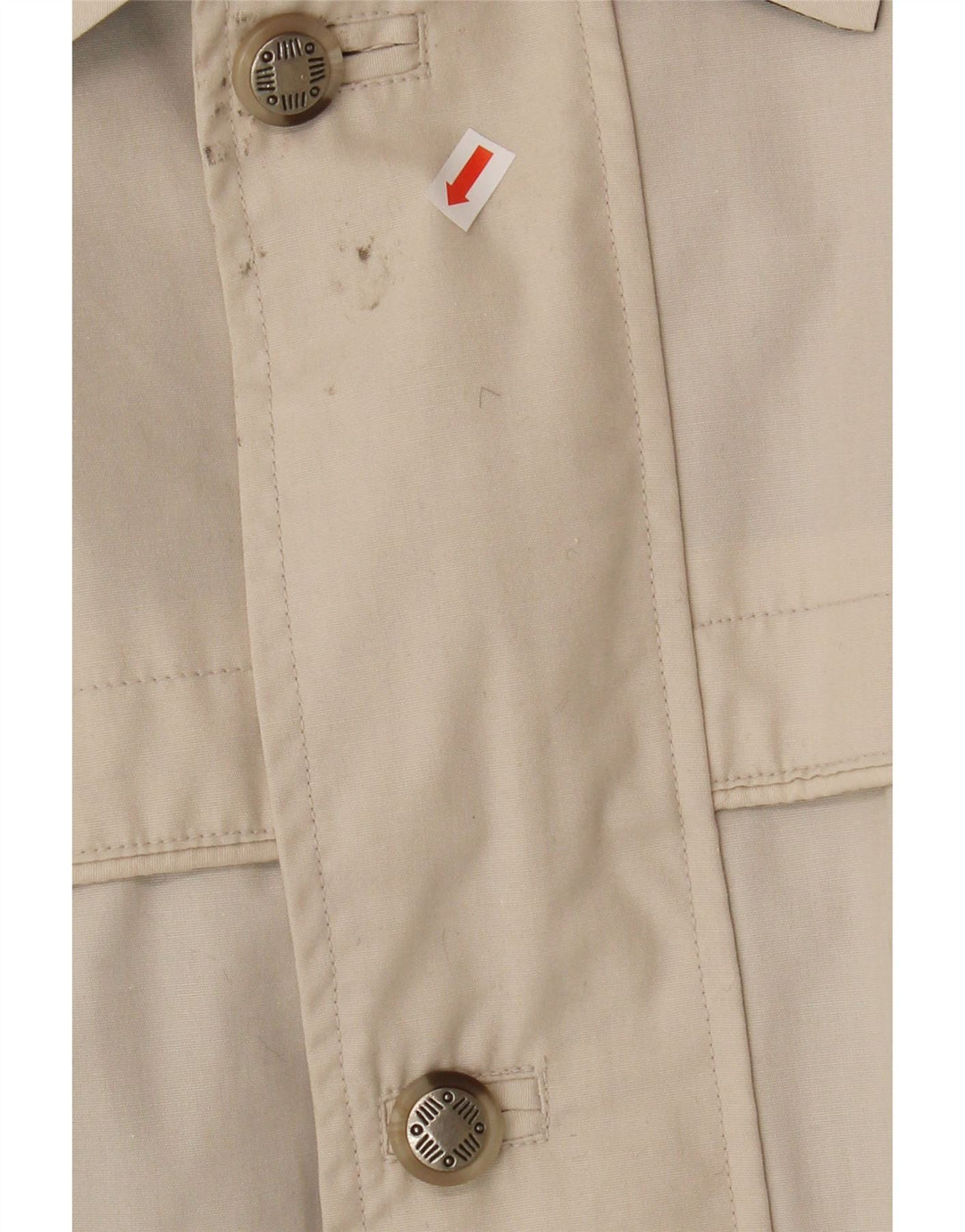 VINTAGE Mens Utility Jacket UK 42 XL Beige Vintage Vintage and Second-Hand Vintage from Messina Hembry 