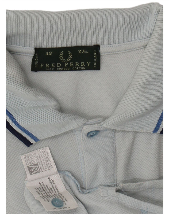Fred Perry Herren-Poloshirt, große blaue Baumwolle