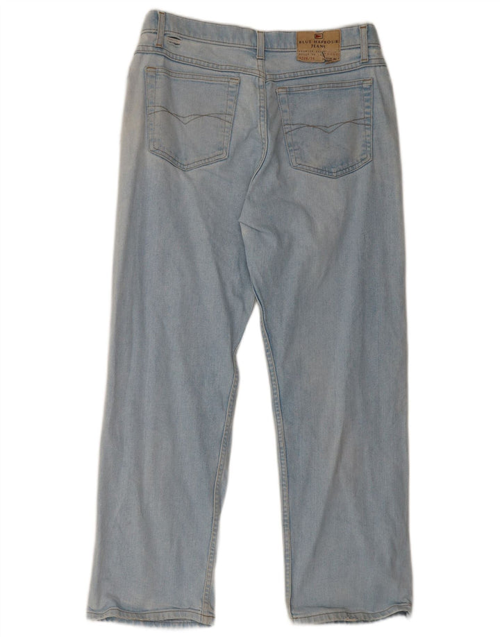 Marks & Spencer Damen-Jeans mit weitem Bein, W34 L29, blaue Baumwolle