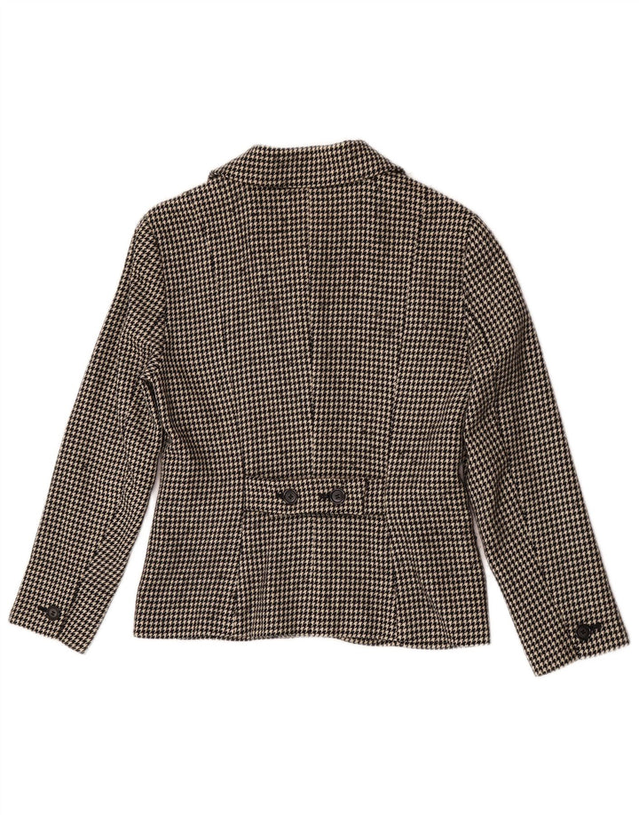 Griffe Damen-Blazer mit 4 Knöpfen, Gr. 10, Größe S, Schwarz, Hahnentrittmuster