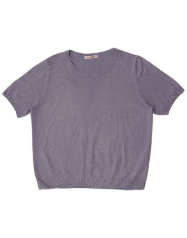 Marks & Spencer Damen-Pullover mit U-Boot-Ausschnitt, Gr. 14, Blau