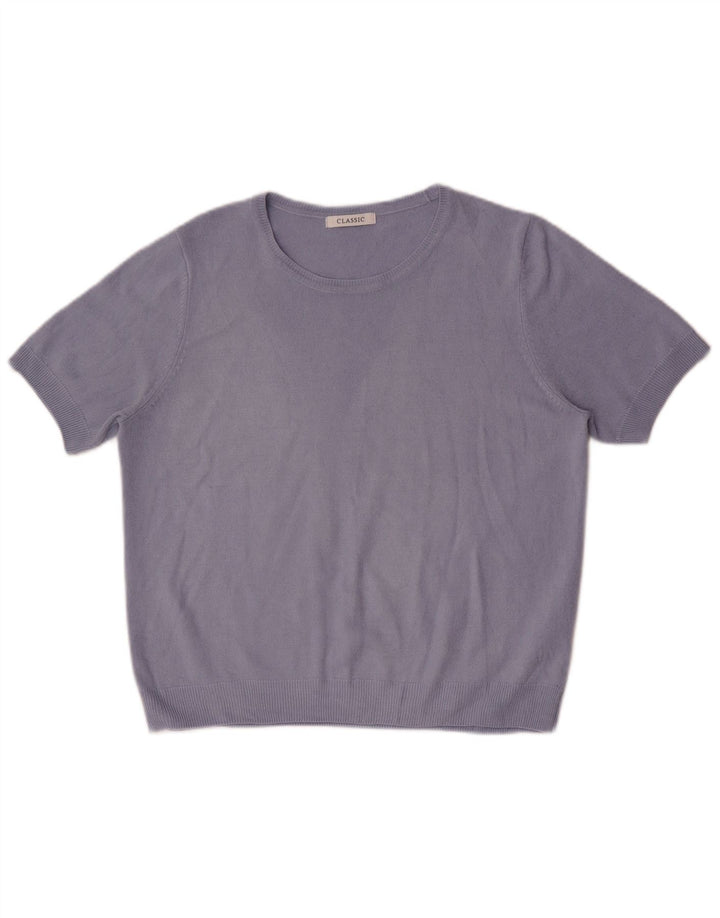 Marks & Spencer Damen-Pullover mit U-Boot-Ausschnitt, Gr. 14, Blau