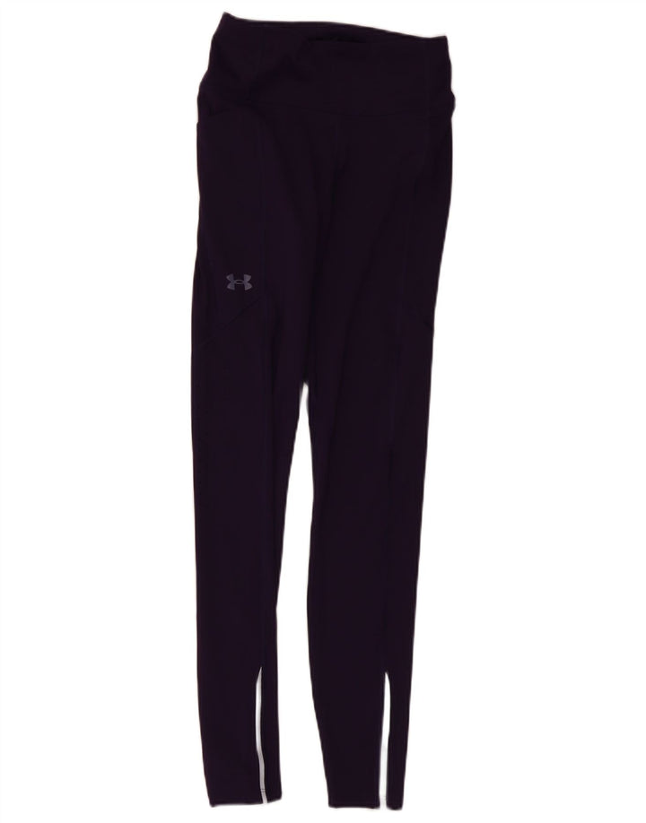 Under Armour Damen Leggings UK 4 XS Lila Polyester