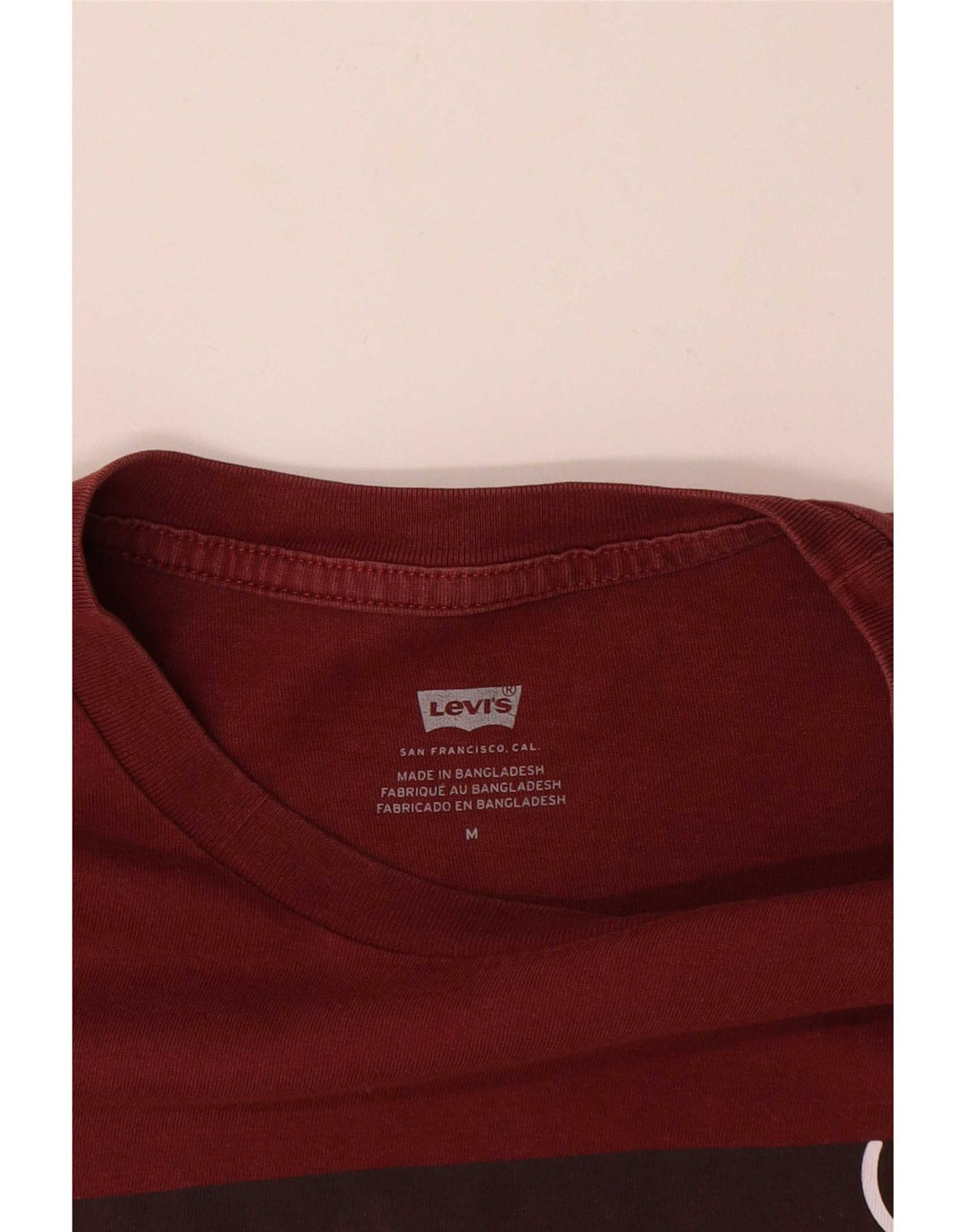 Levi's Herren-T-Shirt mit Grafik, mittlere Burgunderrote Baumwolle