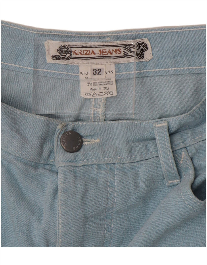 Krizia Herren Tapered Jeans W32 L28 Blaue Baumwolle