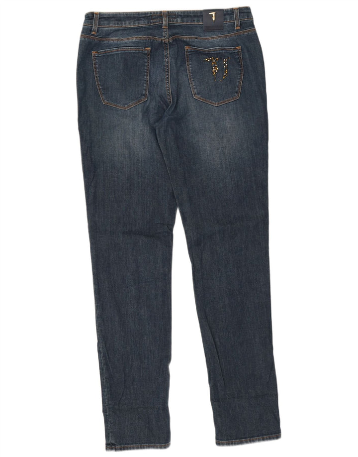 Trussardi Damen Slim Jeans W33 L32 Blau