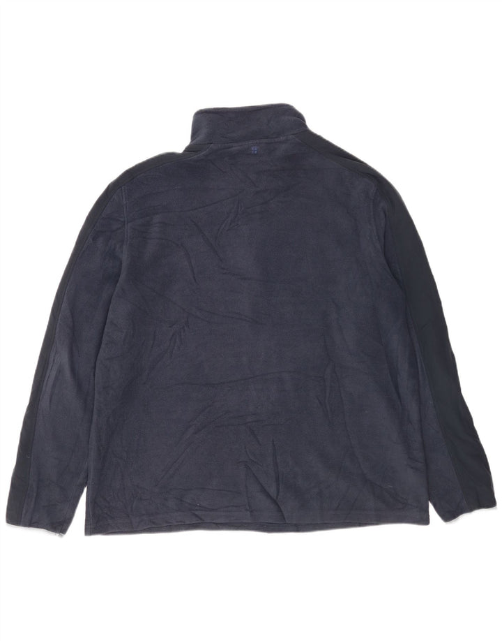Mountain Warehouse Herren-Fleecepullover mit Reißverschluss am Kragen, 2XL, Marineblau, Polyester