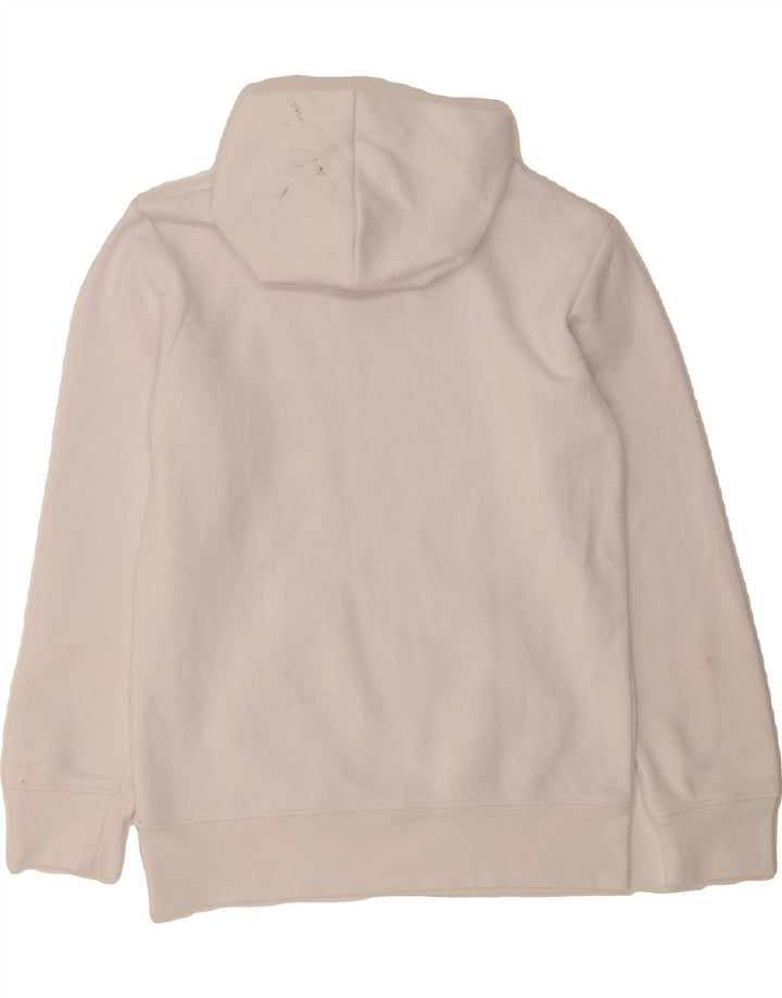 JORDAN Boys Hoodie Jumper 10-11 Years White Cotton Vintage Jordan and Second-Hand Jordan from Messina Hembry 