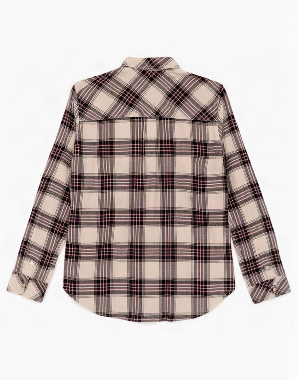 Tommy Hilfiger Damen Flanellhemd UK 6 XS Weiß karierte Viskose