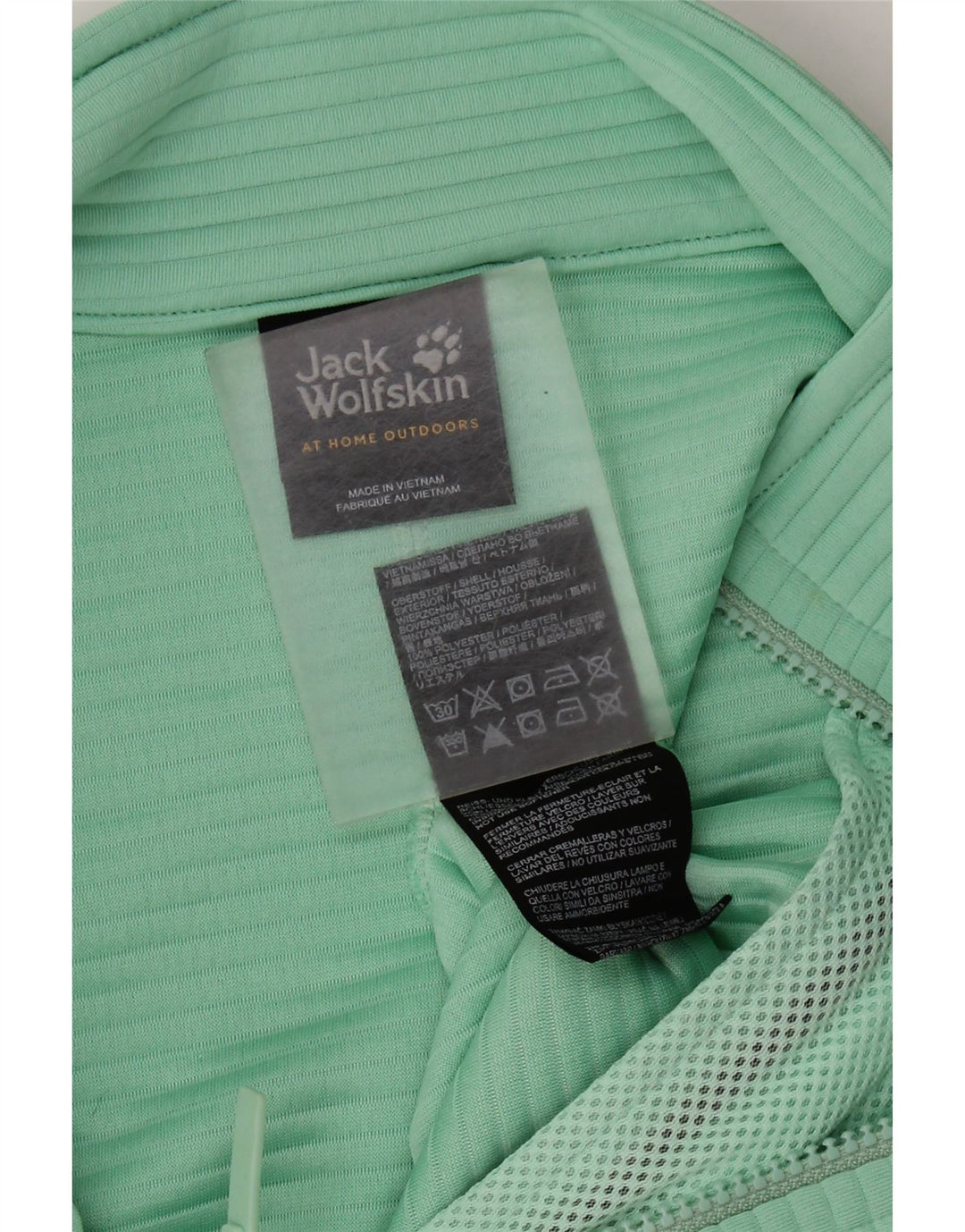 JACK WOLFSKIN Damen-Trainingsanzug-Oberteiljacke UK 10 Small Grün Polyester