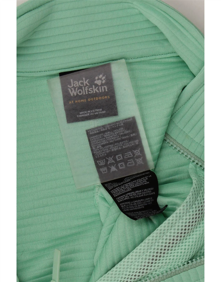 JACK WOLFSKIN Damen-Trainingsanzug-Oberteiljacke UK 10 Small Grün Polyester