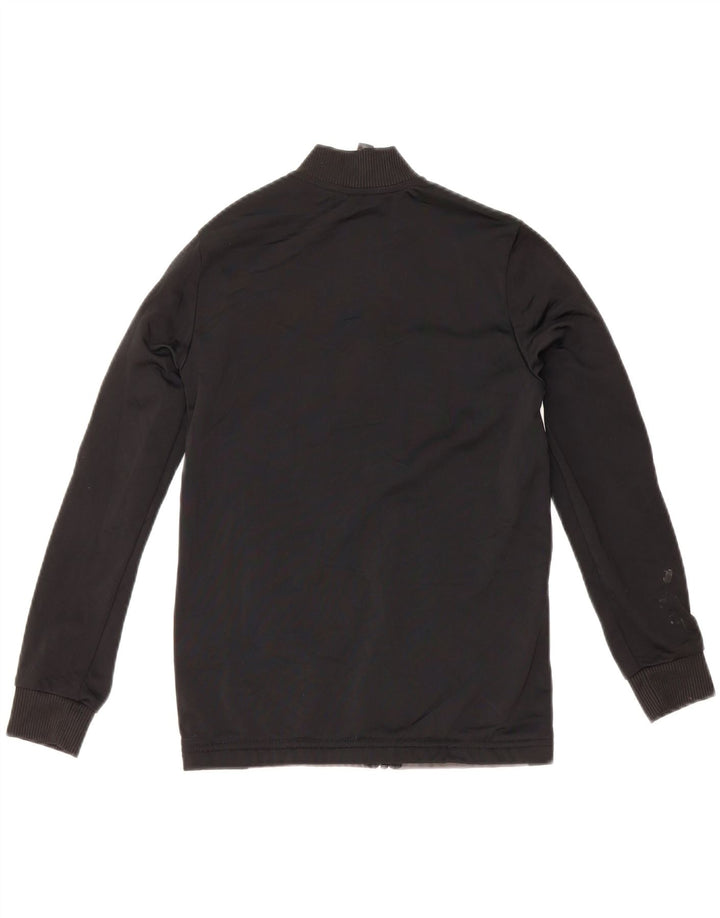 Adidas Jungen-Trainingsanzug-Top-Jacke, 9–10 Jahre, schwarzes Colourblock-Polyester