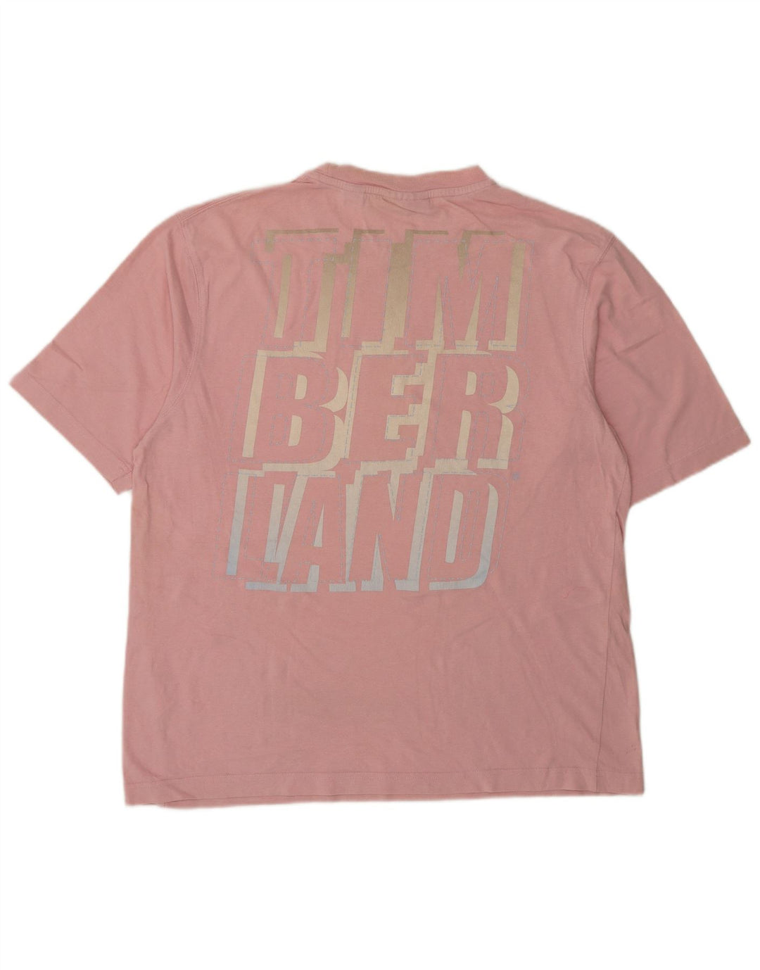 Timberland Herren Grafik-T-Shirt-Oberteil, groß, rosa, Baumwolle