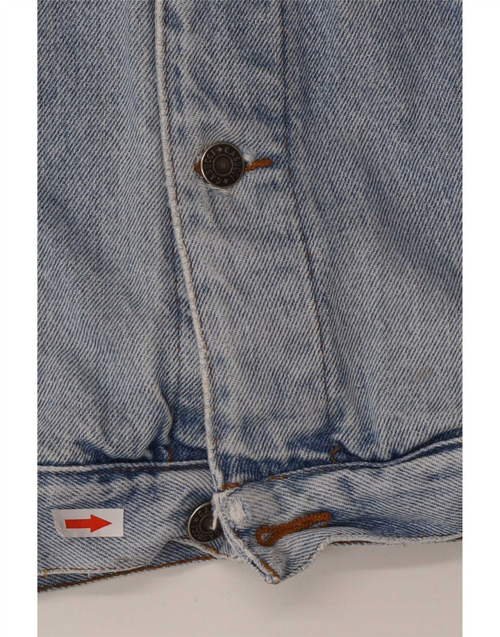 Casucci Herren Jeansjacke UK 40 Große blaue Baumwolle