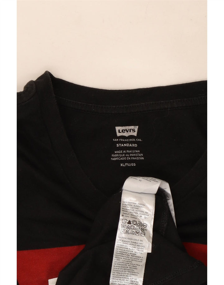 Levi's Herren Standard Fit Graphic Top Langarm XL Schwarz Baumwolle