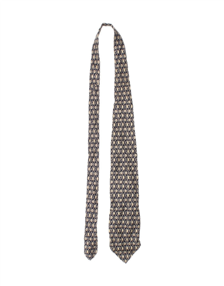 Trussardi Herren-Krawatte, Einheitsgröße, blaues Blumenmuster, Seide, klassisch