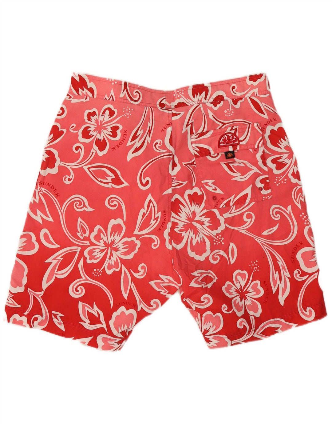 Sundek Herren-Badeshorts, groß, rosa geblümt