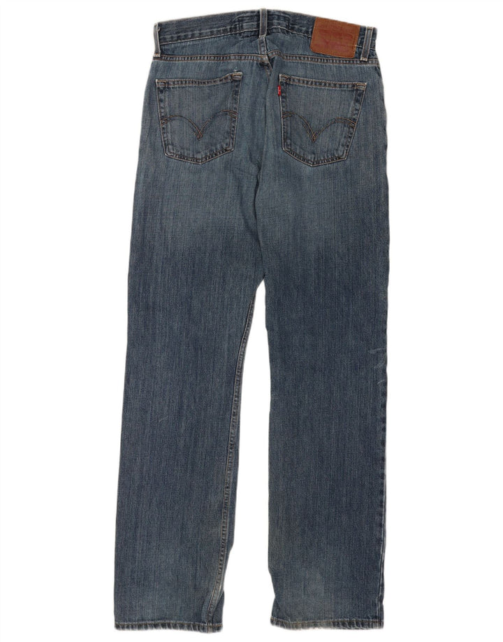 Levi's Herren 514 Distressed Slim Straight Jeans W32 L34 Blaue Baumwolle