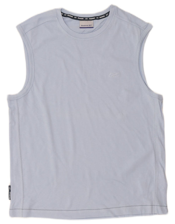 Reebok Herren-Trägershirt aus mittelblauer Baumwolle