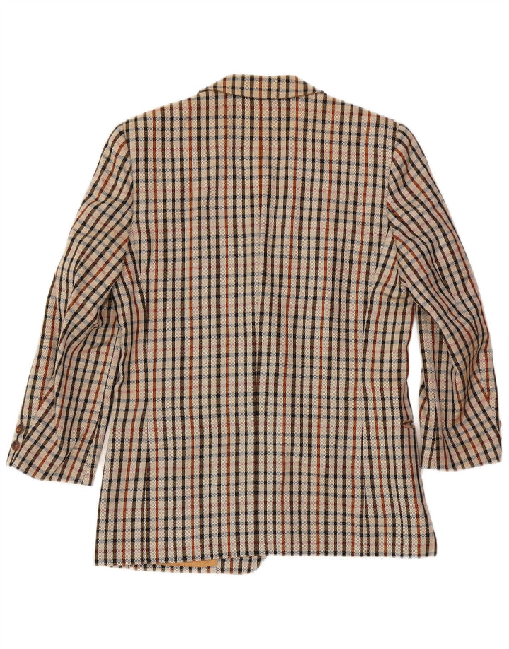 DAKS Damen-Blazer mit 2 Knöpfen, UK 14, Mittelbeige kariert