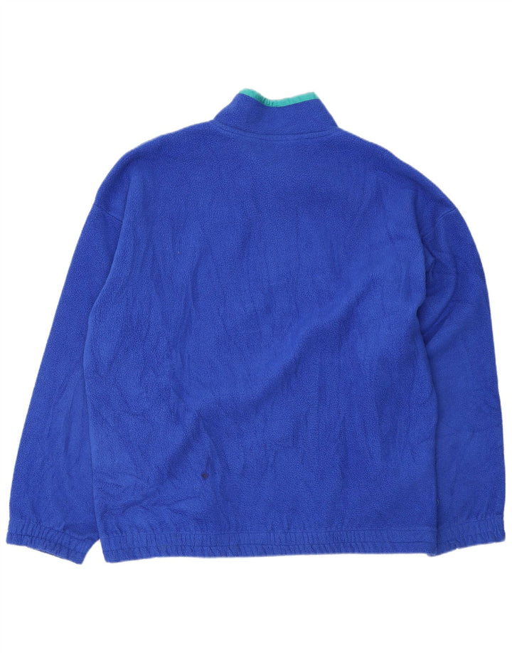 Fila Herren-Fleecepullover mit Knopfkragen, IT 52, groß, blau, Polyester