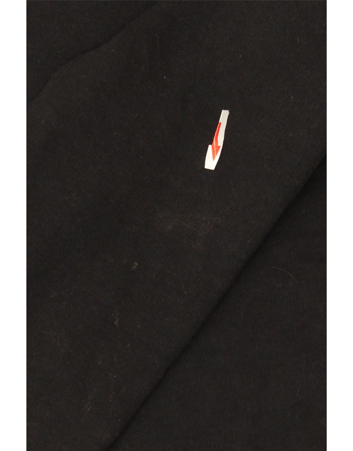 Superdry Damen Grafik-Sweatshirt-Pullover UK 12 Mittelschwarze Baumwolle