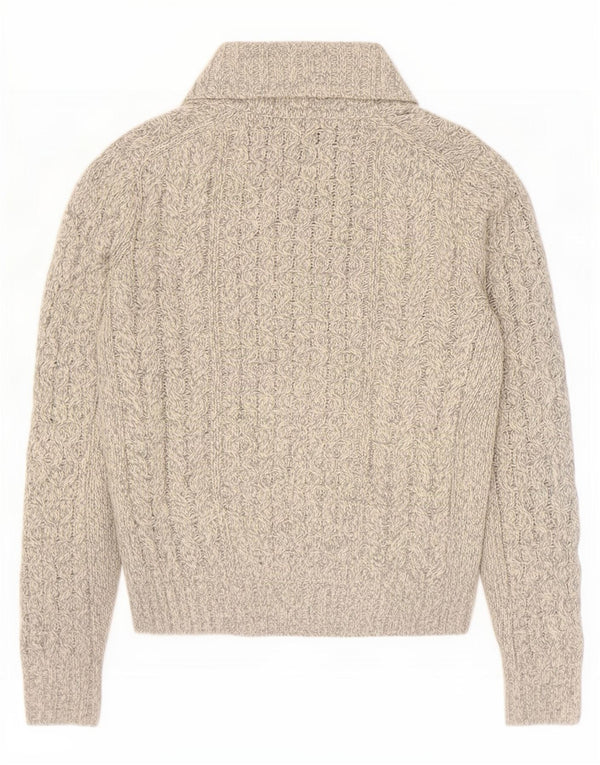 Gap Herren-Pullover mit Schalkragen, klein, grau geflecktes Acryl