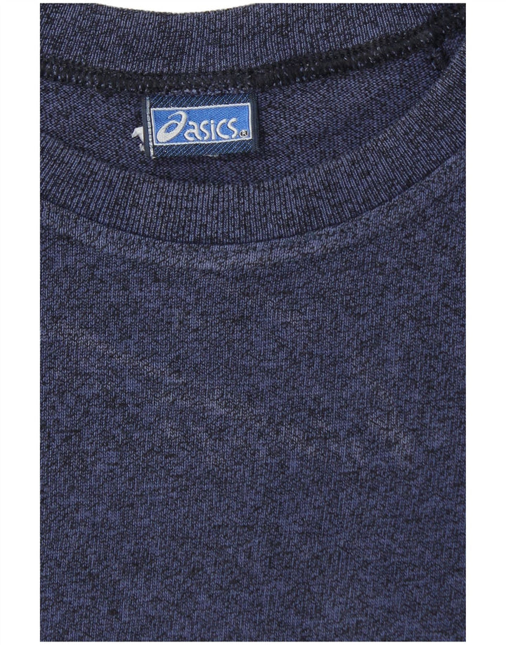 Asics Herren Grafik T-Shirt Top Large Marineblau