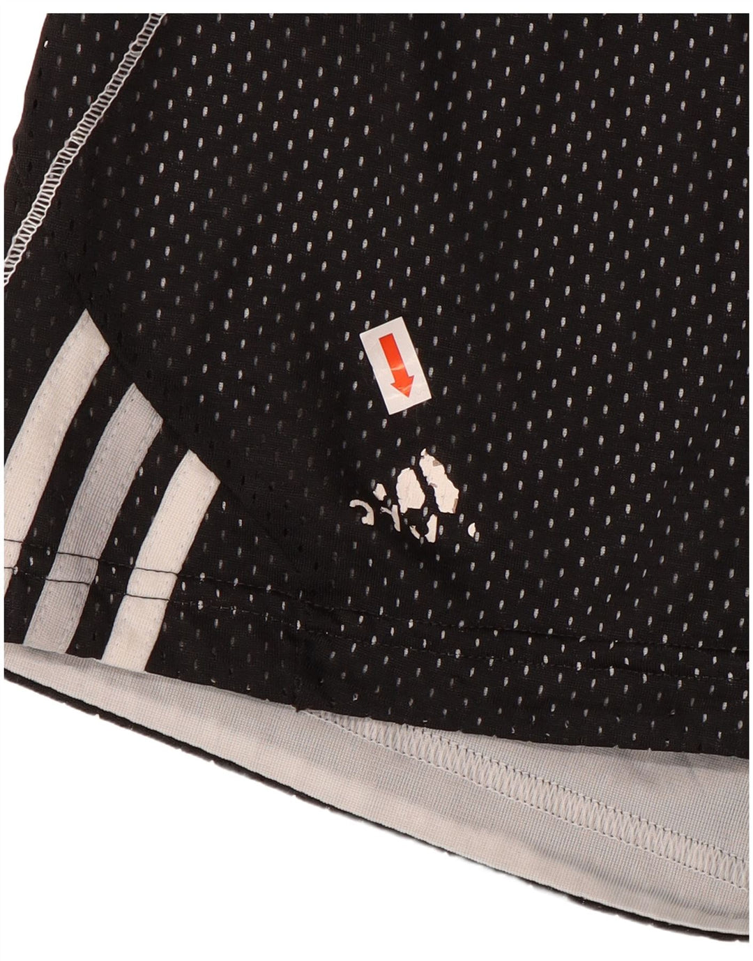 ADIDAS Damen Sportshorts UK 14 Medium Schwarz Polyester