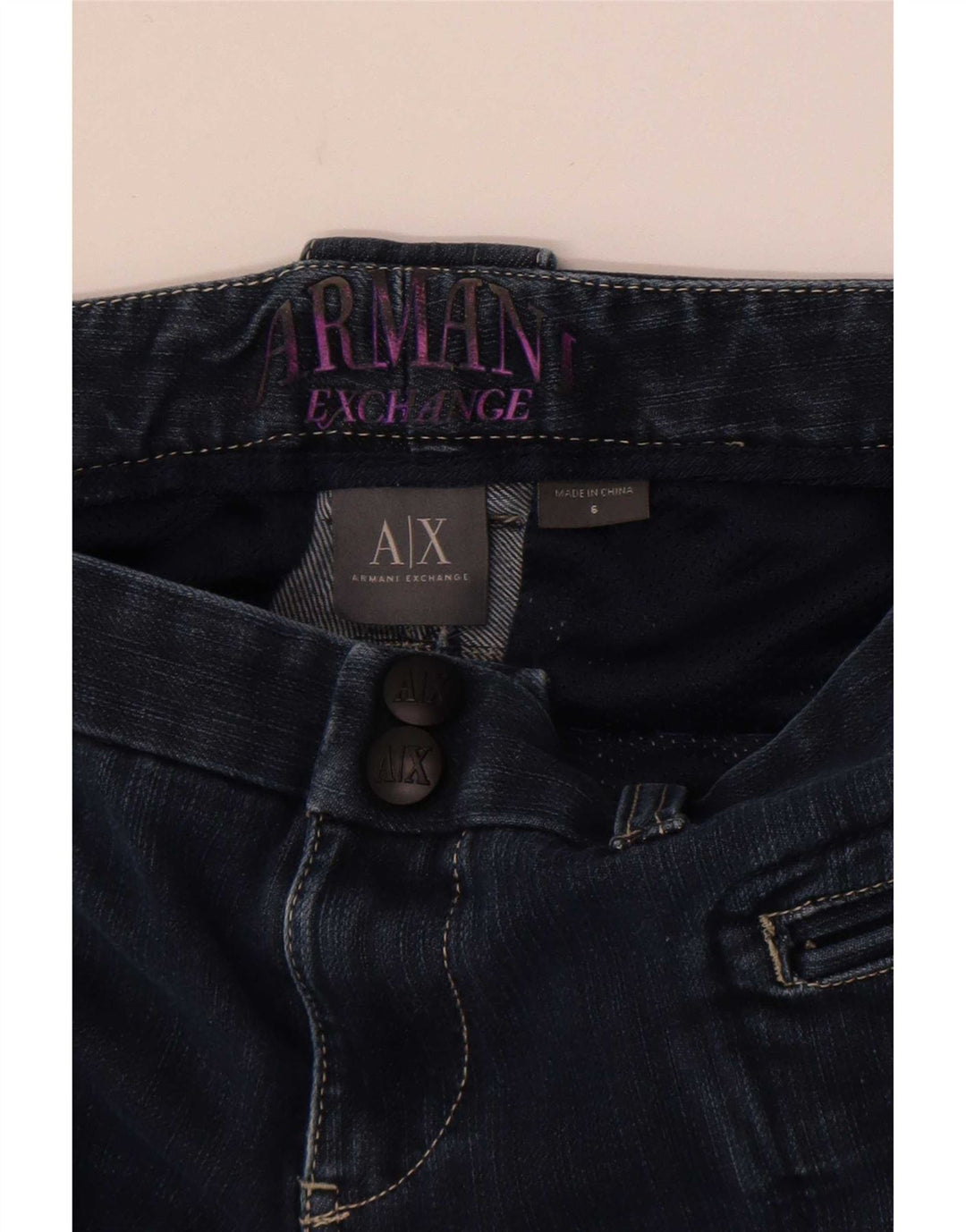 Armani Exchange Damen Bootcut Jeans US 6 Medium W28 L32 Marineblau