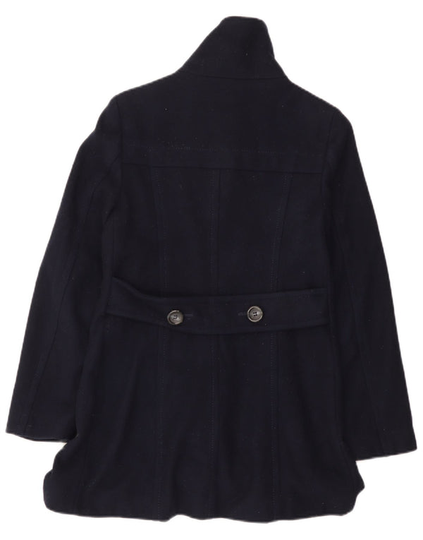 Benetton Girls Double Breasted Coat 9-10 Years Navy Blue